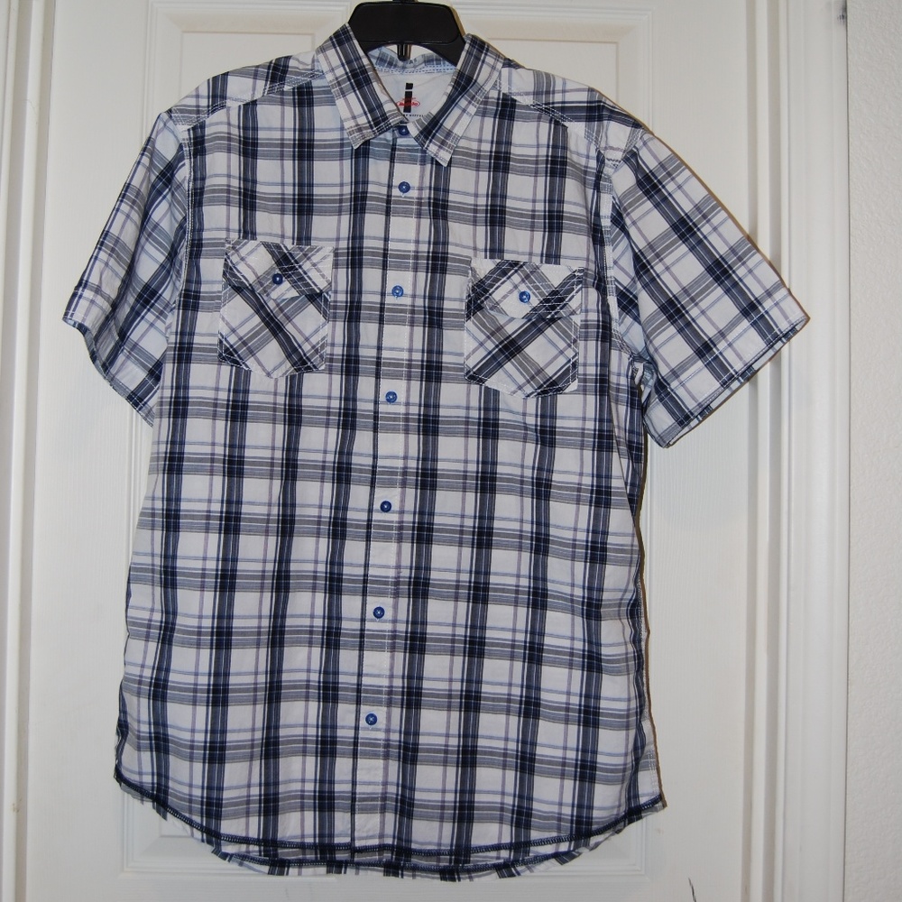 I Jeans by Buffalo short-sleeved button up shirt